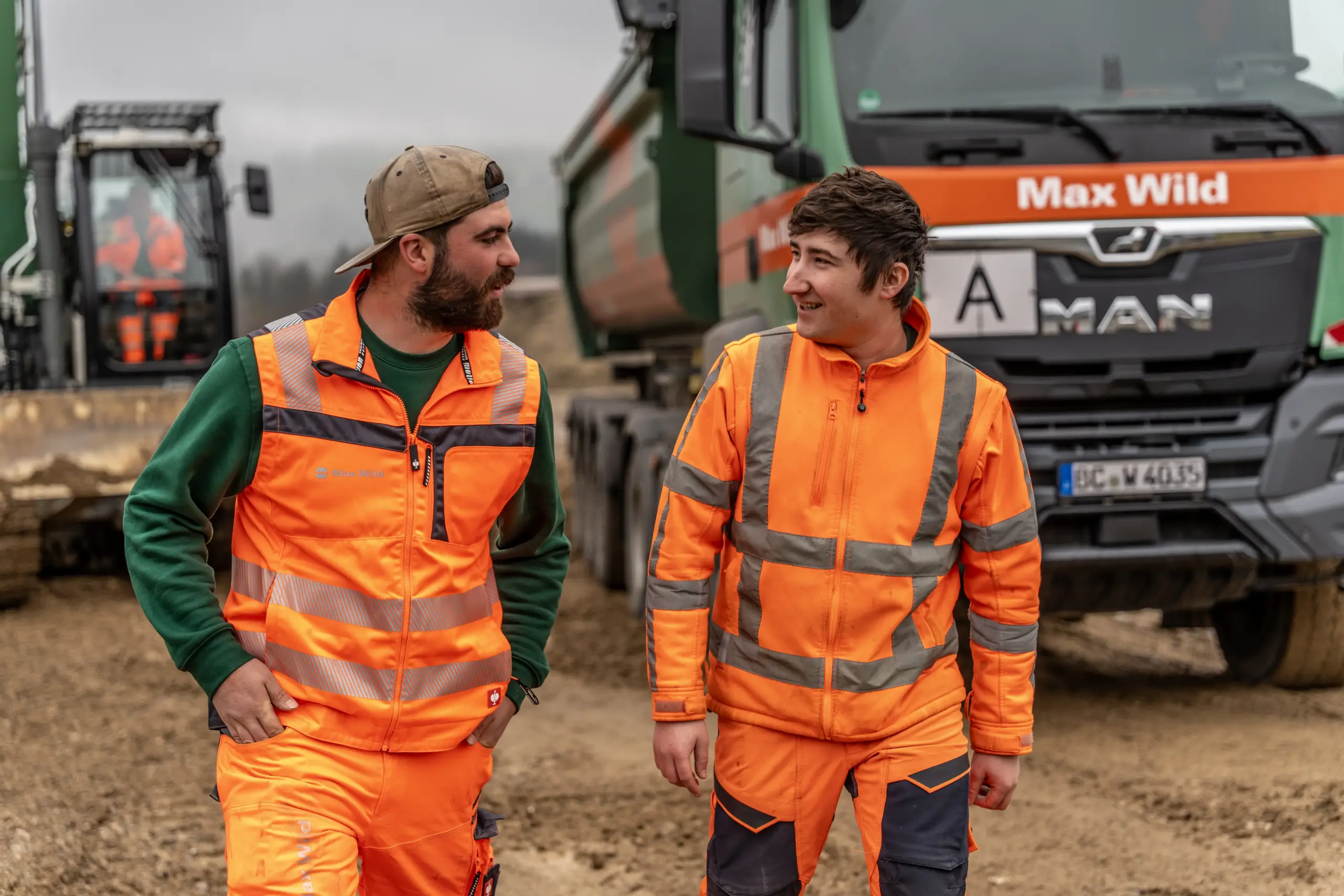 Baustellenarbeit bei Max Wild